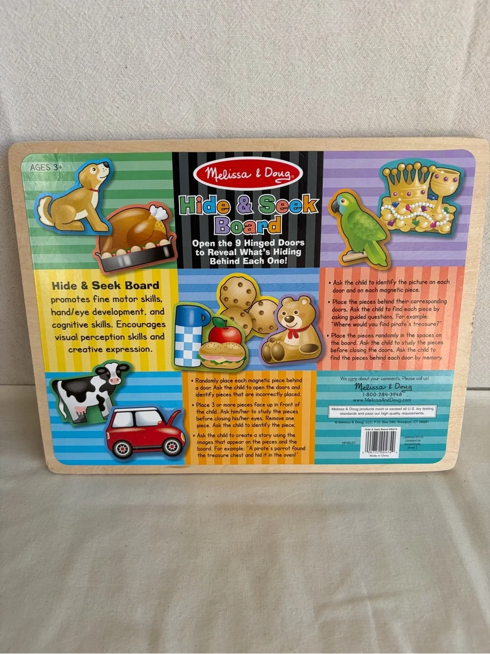 Melissa & Doug Magnetic Hide and Seek Board Wooden Toy